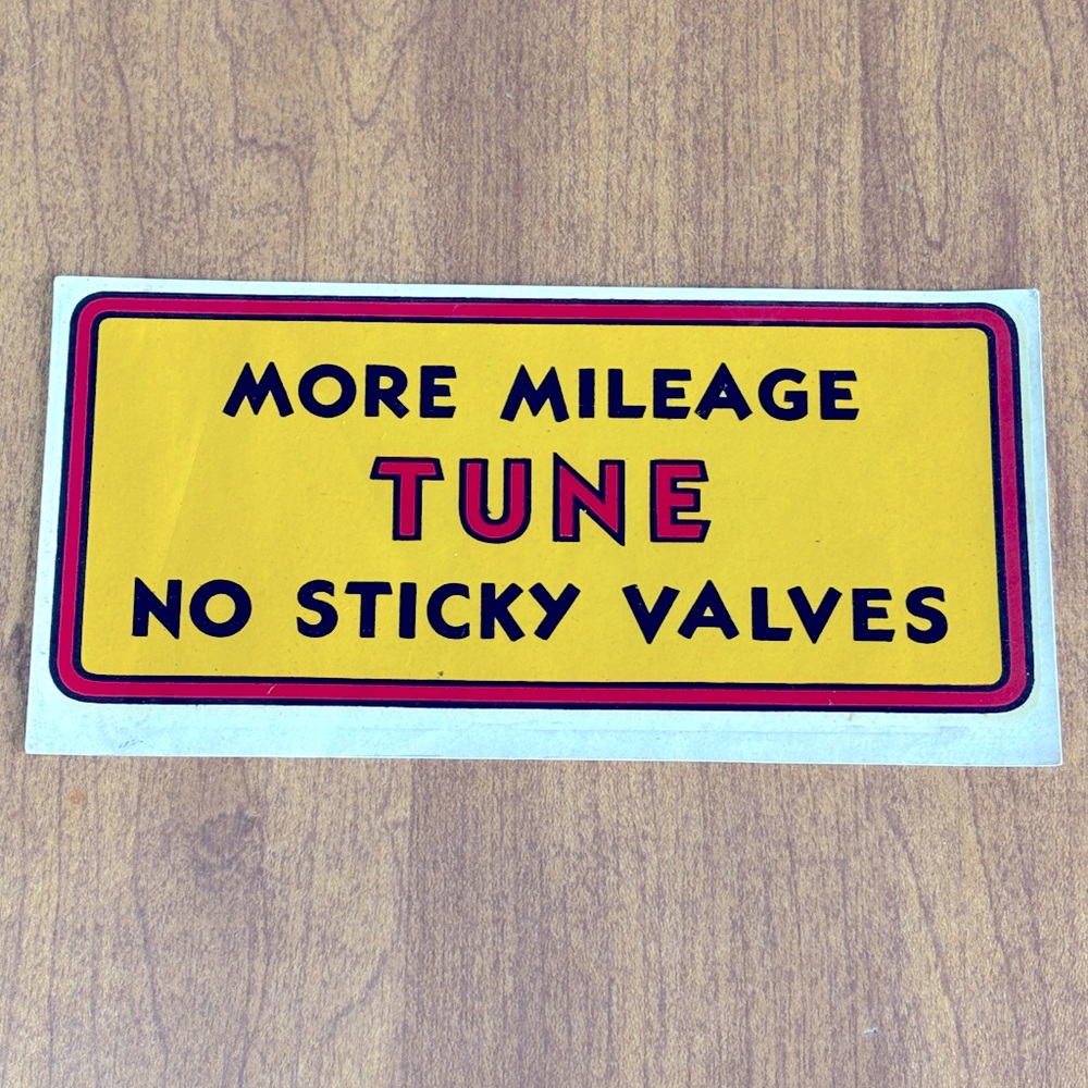 Vintage Kwik-Way Tune Up Decal Advertisement Decalcomania Sticker Transfer 1950s